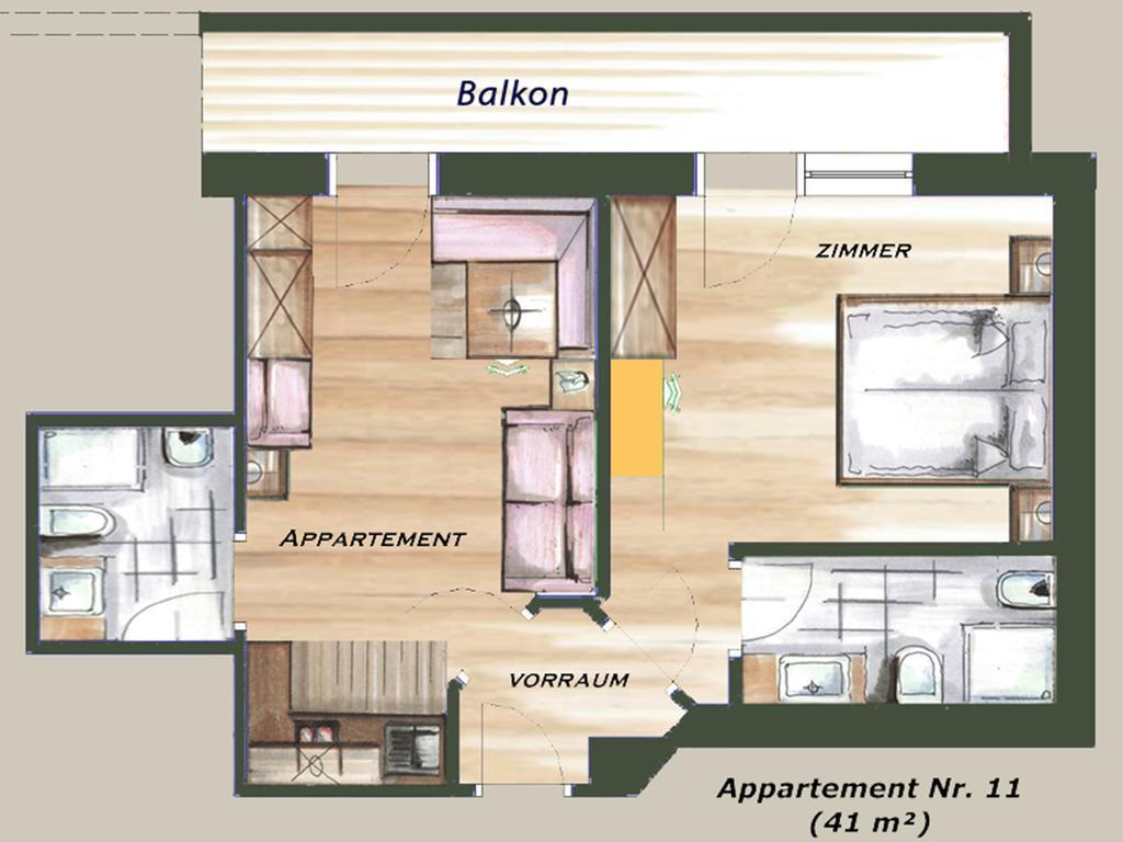 Garni Appartement Alpenresidence Cadipietra Chambre photo